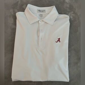 Peter Millar - Summer Comfort White Polo with Alabama logo